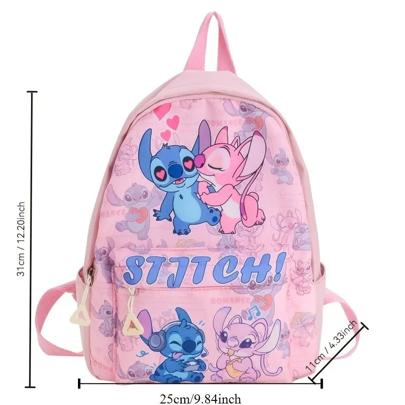 Stitch Print Nylon Daypack Ideal For Kids Travel And School - Smarsty