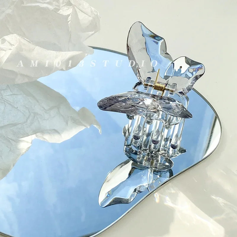 Cute Transparent Butterfly Hair Claw Clips Non Slip - Smarsty