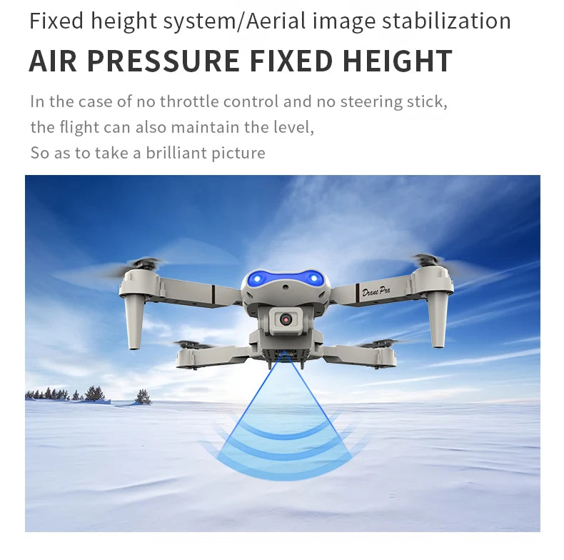 E99 PRO Drone with Flash Professional HD Dual Camera WIFI Obstacle Avoidance RC Helicopters Aerial Photography Quadcopter - Smarsty