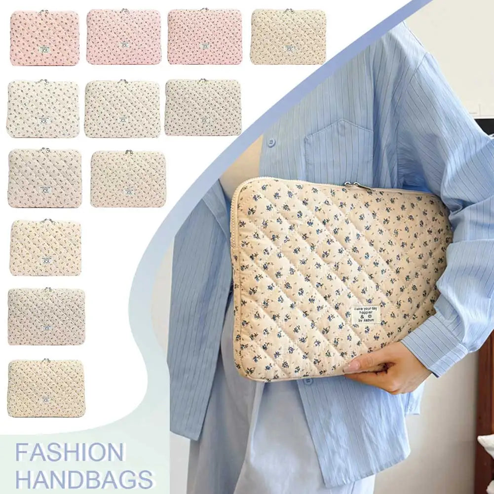 Flower Pattern Laptop Sleeve Case Bags Portable Computer Cover Bag Tablet Pouch for Macbook Air Pro 11 13 14 15 Inch Cover