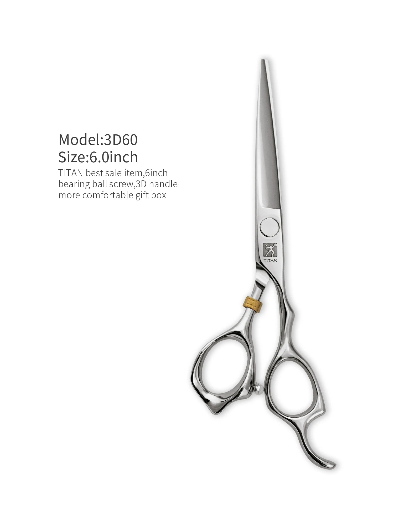 Titan 3D Professional Hair Cutting Scissors 6 Inch - Smarsty