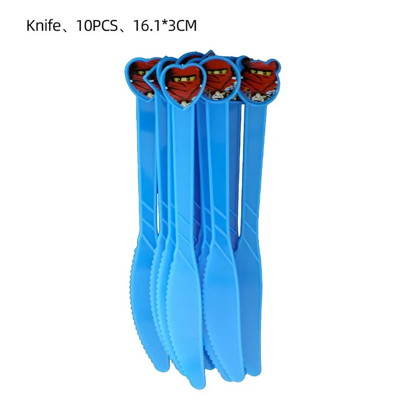 Ninja Theme Birthday Party Disposable Tableware Set - Smarsty