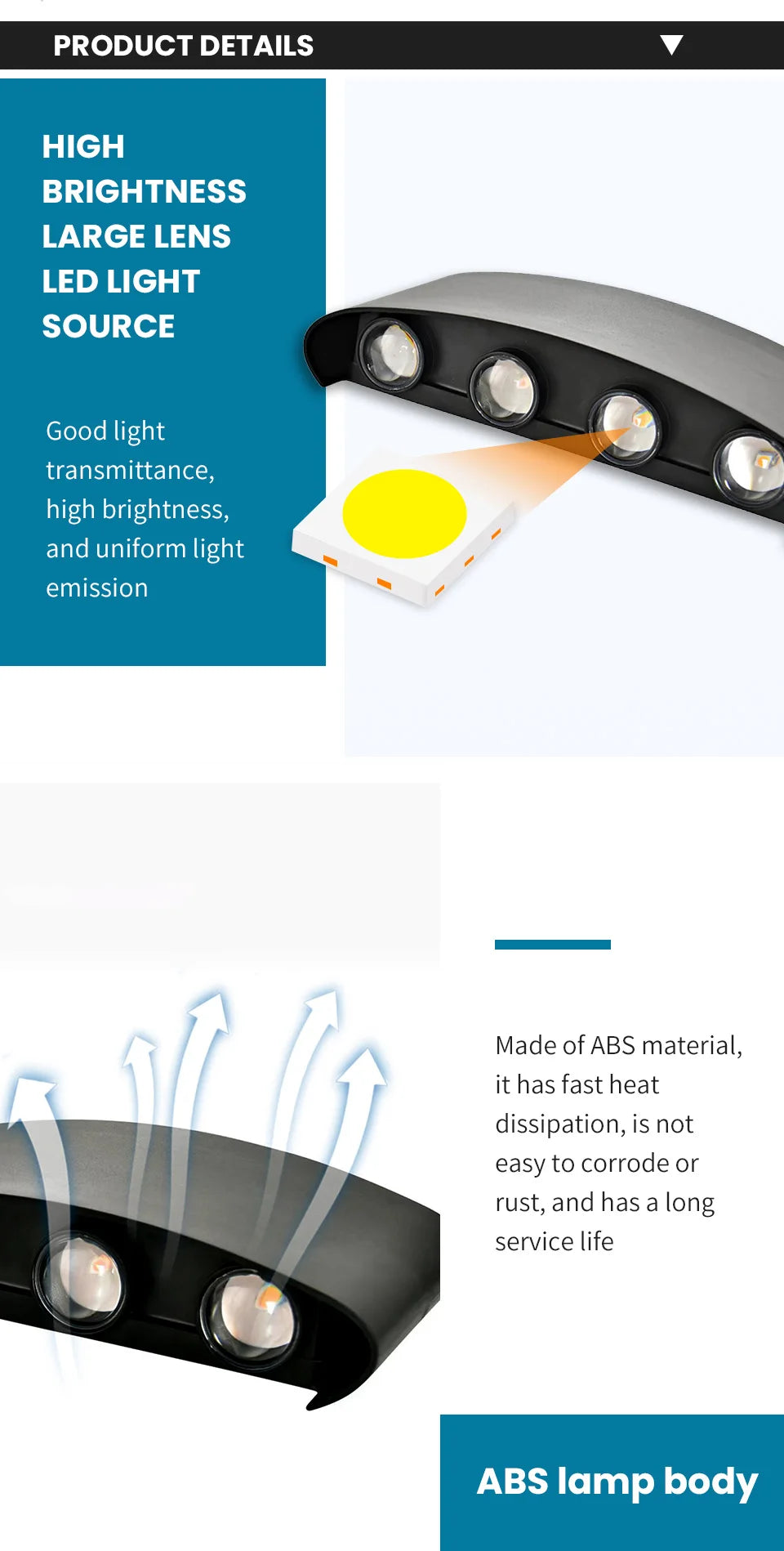 Modern LED Wall Light Waterproof for Home and Garden - Smarsty