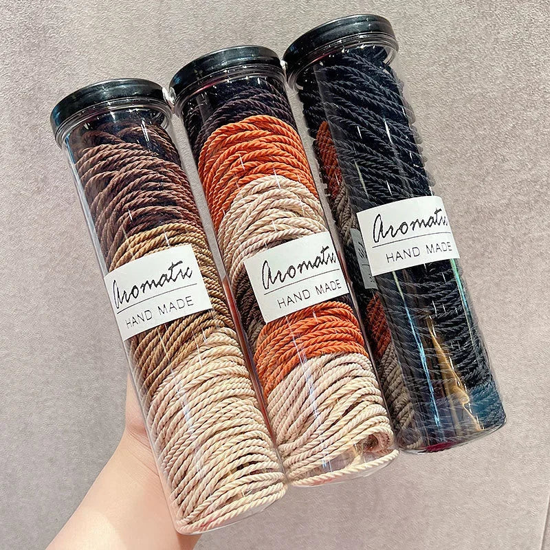 100Pcs Elastic Hair Ties Non Slip Seamless All Match Rings - Smarsty