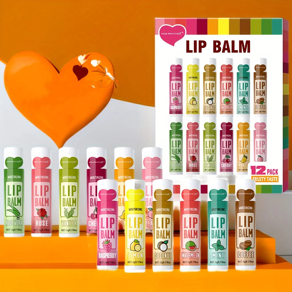 12 Piece Deep Moisturizing Lip Balm Set - Smarsty