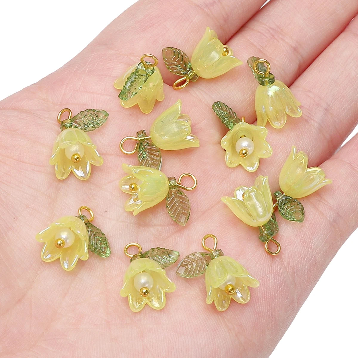 Acrylic Lily of the Valley Flower Beads for Jewelry Making - Smarsty