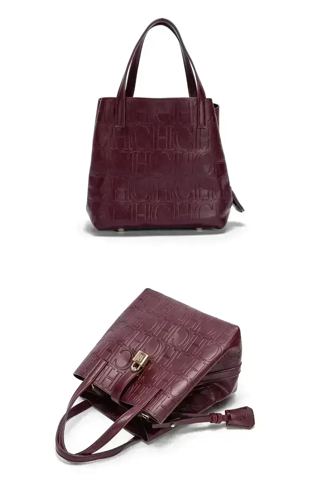 Large Capacity Handbag With Lock Design Luxury Crossbody - Smarsty