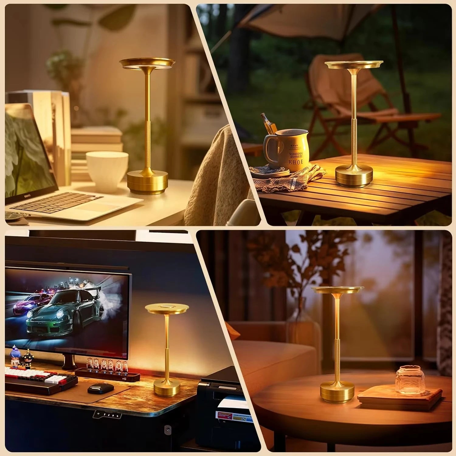 Portable LED Dimmable Aluminum Desk Lamp for Atmosphere - Smarsty