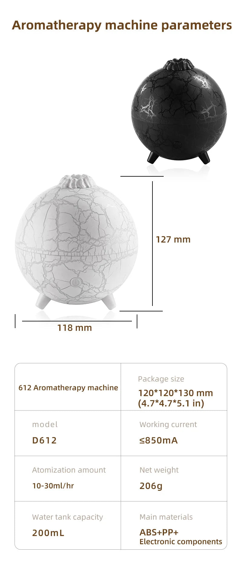 Colorful Atmosphere Lamp USB Humidifier with Essential Oil Diffuser - Smarsty