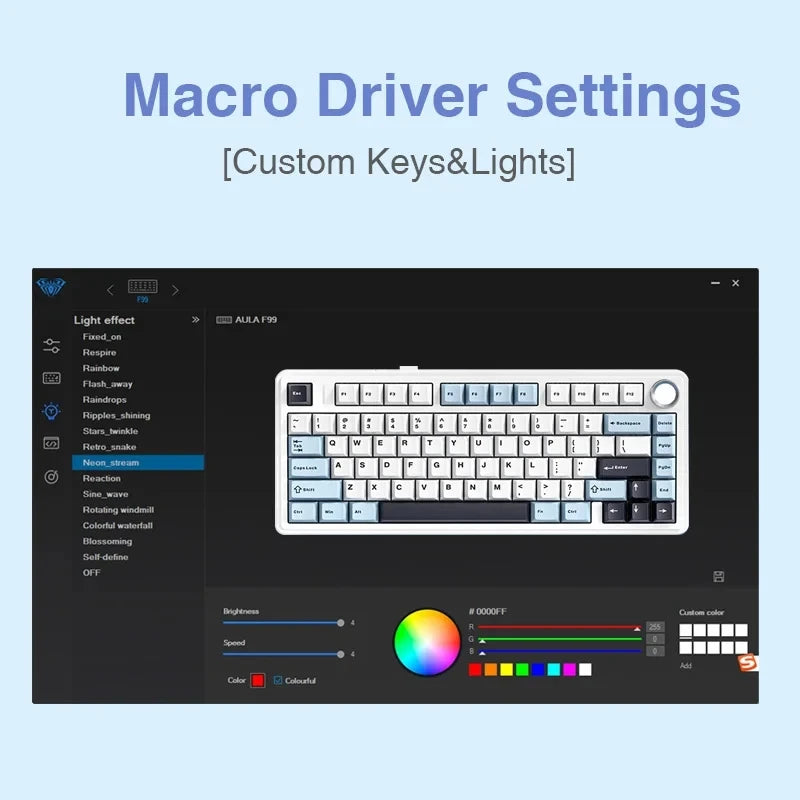 Gaming Mechanical Keyboard 75 Percent RGB Gasket Structure