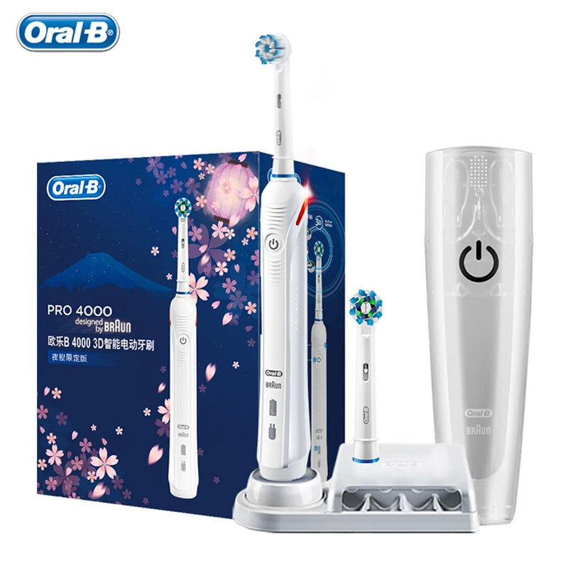 Oral B Electric Toothbrush Pro 4000 with Pressure Sensor - Smarsty