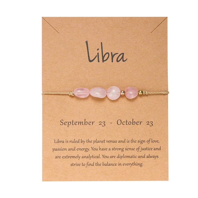 12 Constellation Natural Stone Beads Bracelets for Zodiac Signs - Smarsty