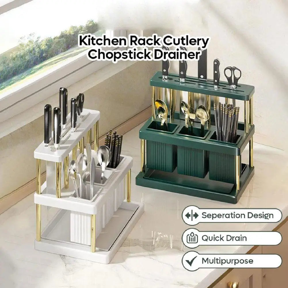 High-End Brand New Kitchen Cutlery Holder Spoon Fork Chopstick Storage Rack Utensils Organizer Kitchen Counter Top Box Rack by Smarsty
