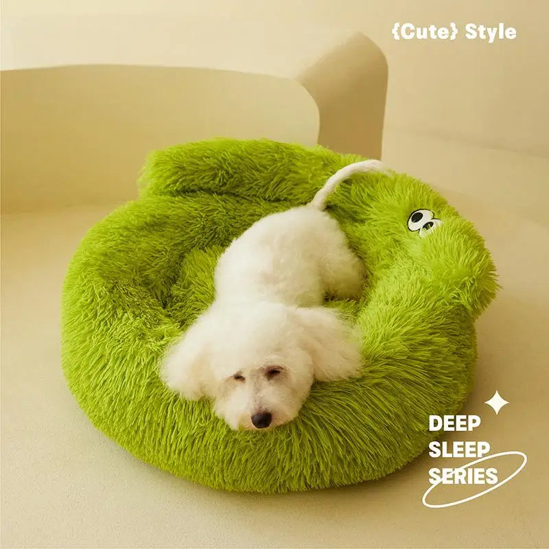 Warm Plush Cat Bed with Soft Cushion for Comfort - Smarsty