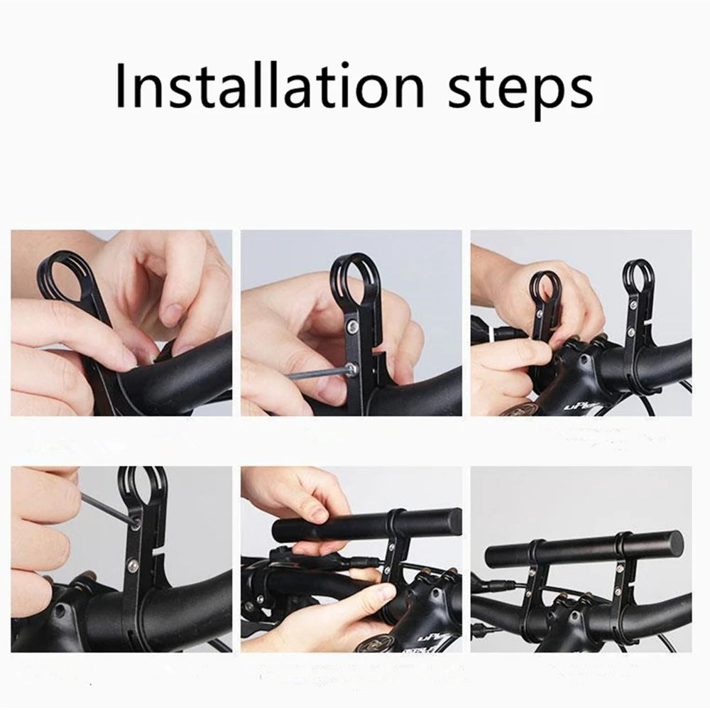 10/20/30cm Bicycle Handlebar Extended Bracket MTB Headlight Mount Extented Bar Road Mountain Bike Handlebar Extender Rack Parts