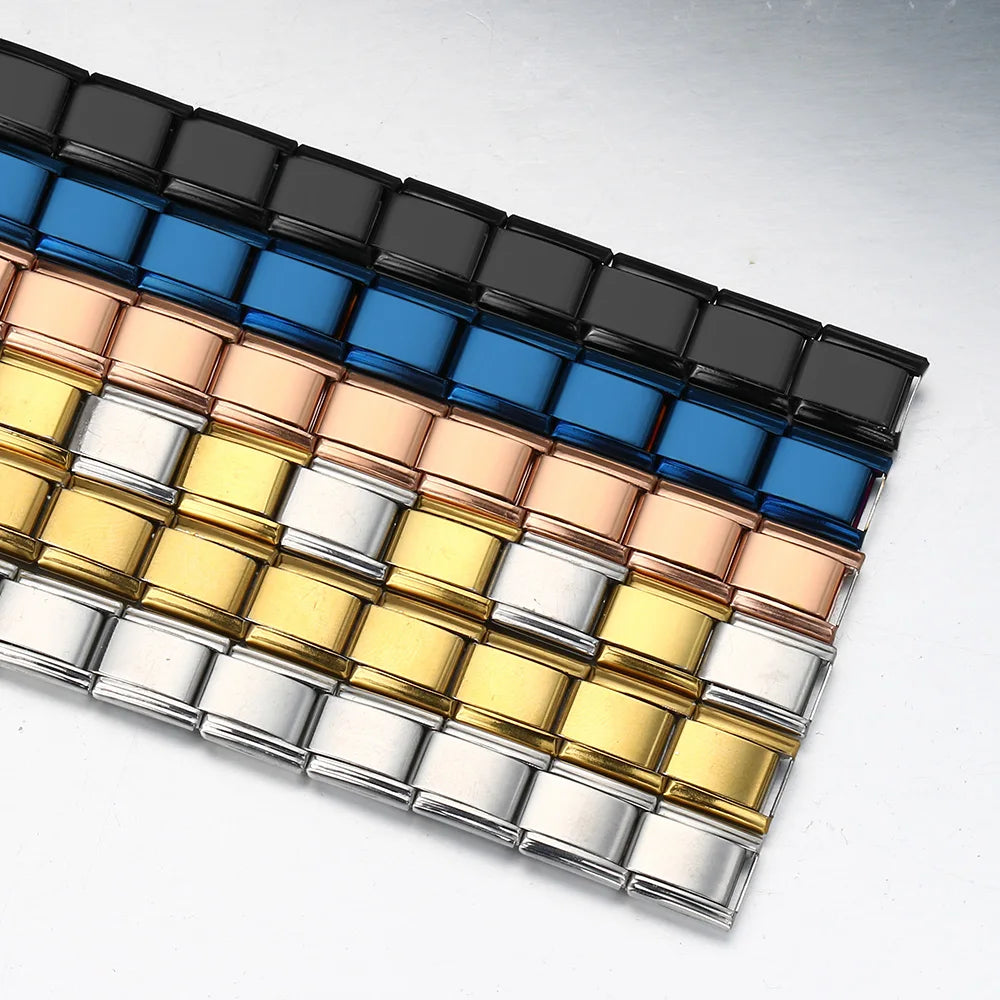 Gemosa Italian Stainless Steel Charm Bracelet Elastic Link Chain - Smarsty