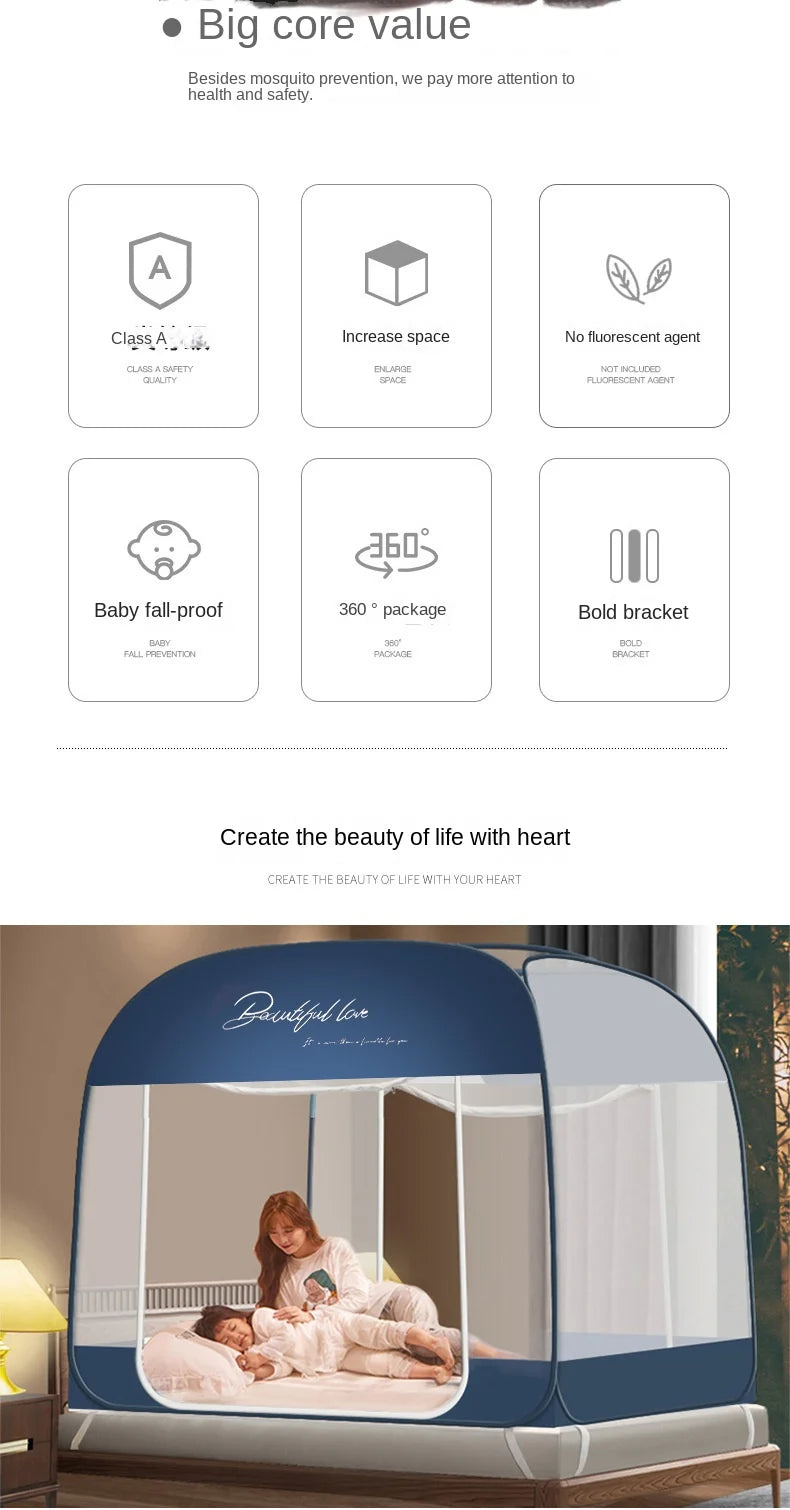 No Installation Required Mosquito Net for Summer Rooms - Smarsty