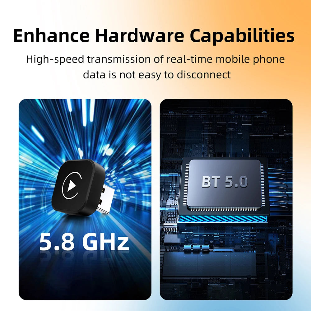 2in1 Wireless CarPlay Dongle Wireless Android Auto Adapter AI Smart Box Car Intelligent Systems For Car With Wired CarPlay - Smarsty