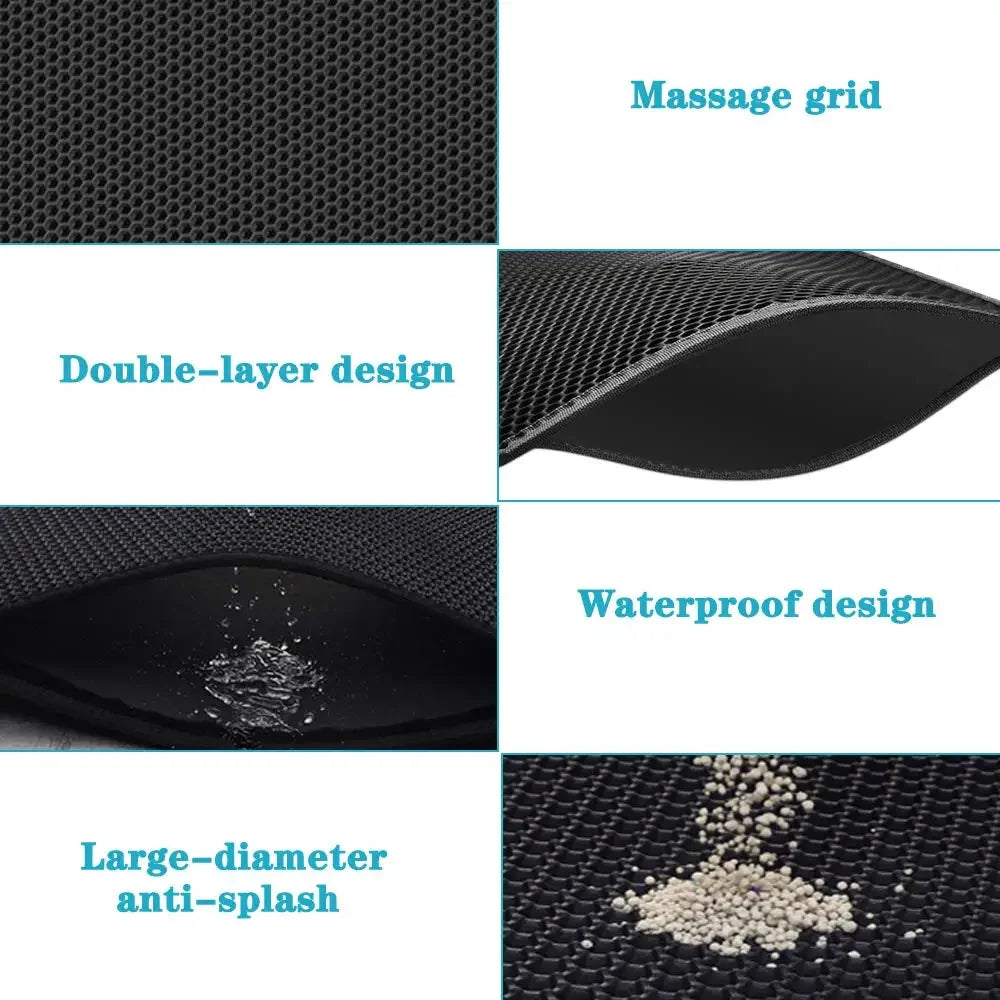 Double Layer Waterproof Cat Litter Mat for Easy Cleanup - Smarsty