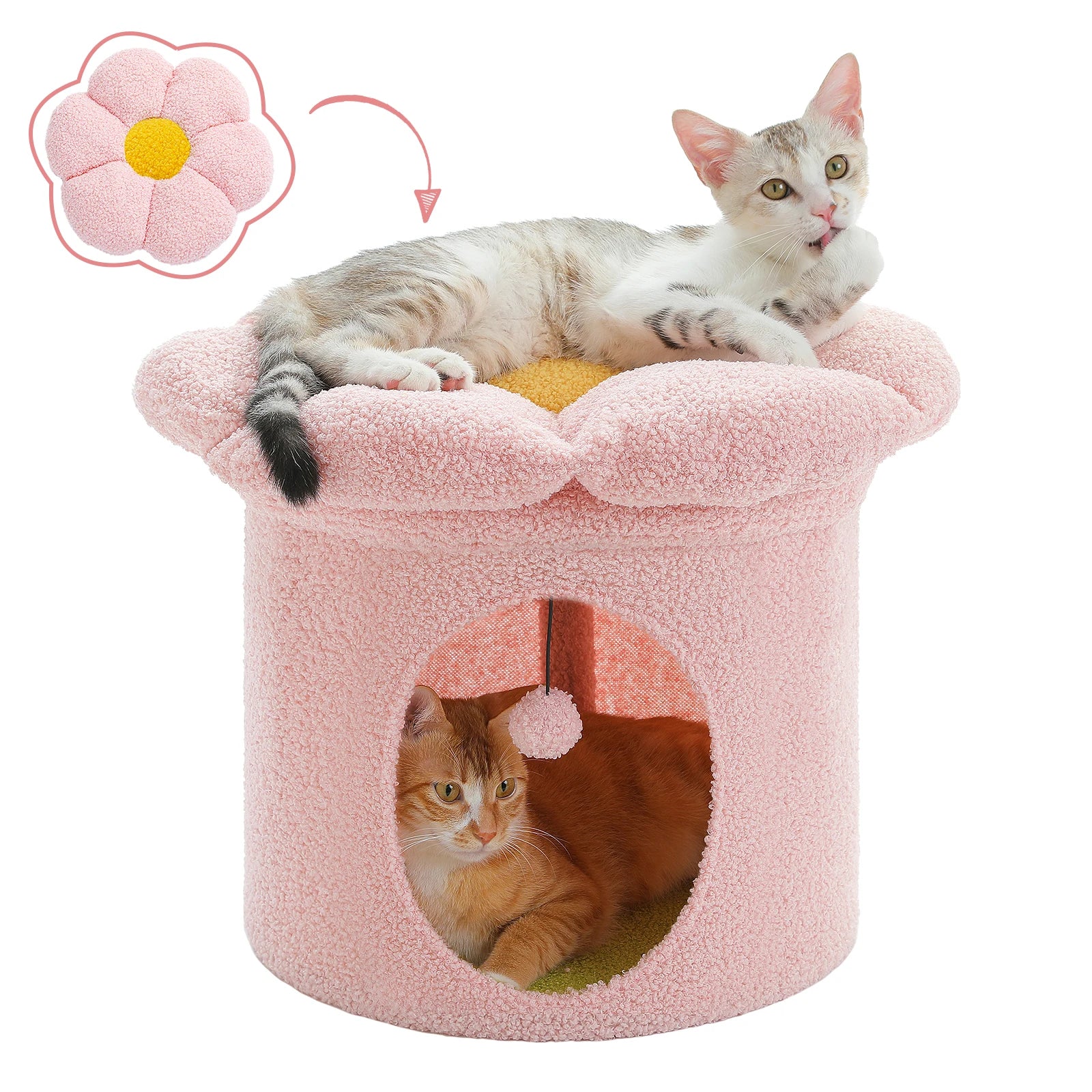 Large Cat House with Removable Flower Bed - Smarsty