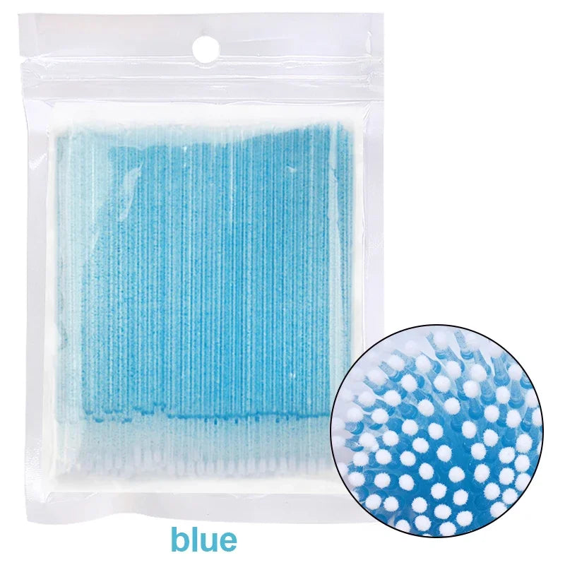 100Pcs Micro Cotton Swabs for Eyelash Cleaning - Smarsty