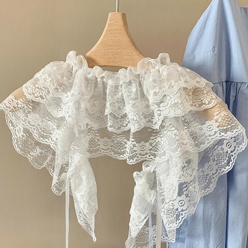 Korean Fashion Lace Skirt With Irregular Hemline - Smarsty