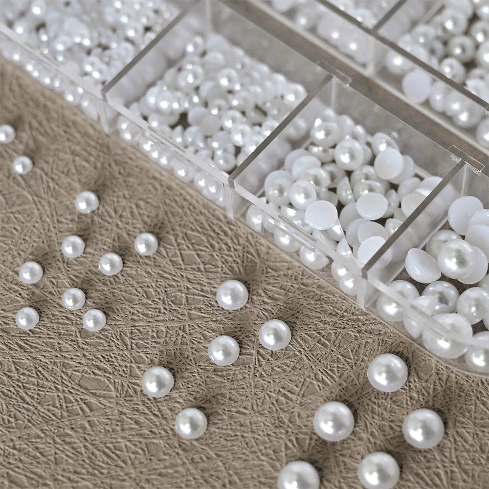 Half Round Pearl Beads for Stunning Nail Art - Smarsty