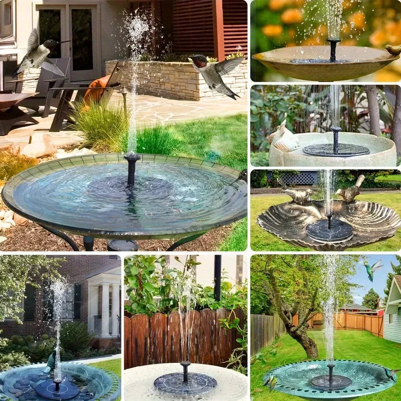Solar Fountain Pump with Six Nozzles for Garden Decor - Smarsty