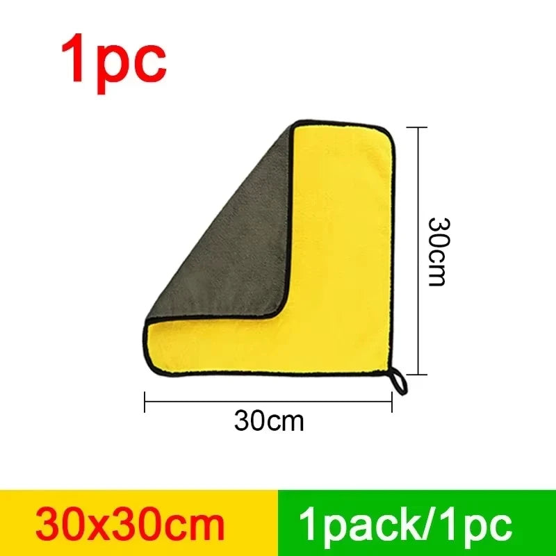 Premium Car Microfiber Towels Double Layer Drying Cloths - Smarsty