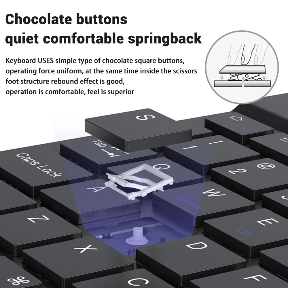 Mini Wireless Bluetooth Keyboard With Integrated Mouse