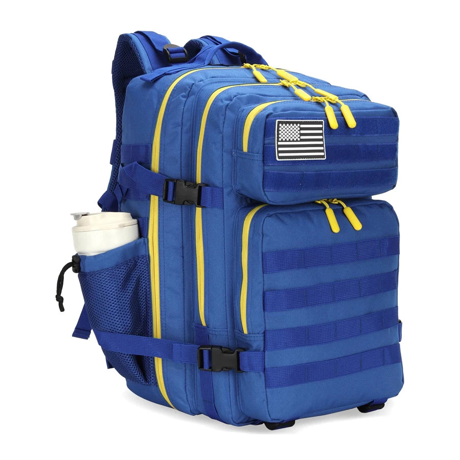 LHI 45L Tactical Backpack for Men and Women Large Athlete Gym Bag Outdoor Sports Hiking Survival Rucksack with Bottle Holder - Smarsty