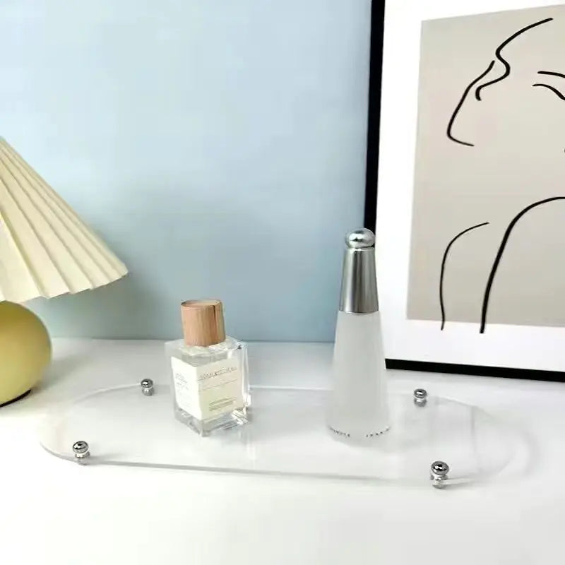 Ins Style Acrylic Multi-layer Storage Rack Decorative Shelves Desk Organizer Makeup Jewelry Home Organization Garden by Smarsty