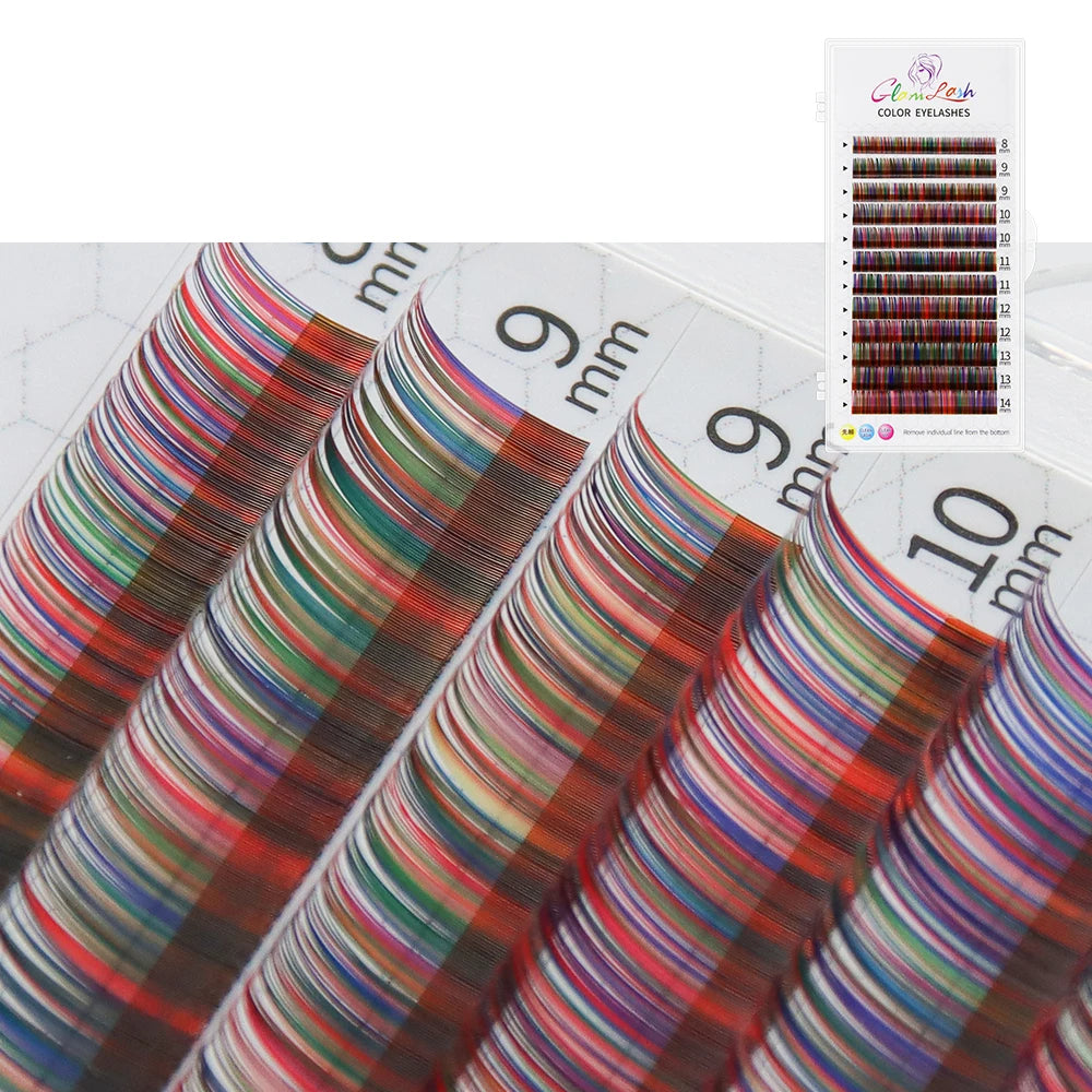 Glamlash Morandi Grey Colorful Individual Eyelash Extensions - Smarsty