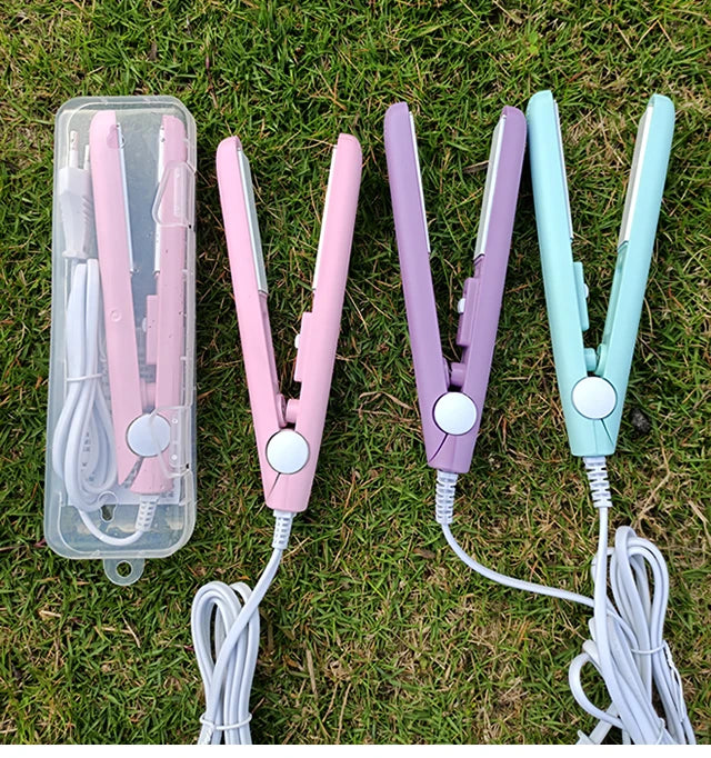 Mini Ceramic Hair Straightener and Curler for Quick Styling - Smarsty