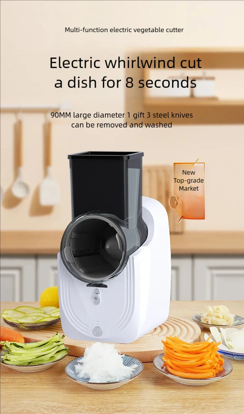Multi-function Vegetable Cutter Household Kitchen Electric Vegetable Cutter Vegetable Slicer Shredder Automatic