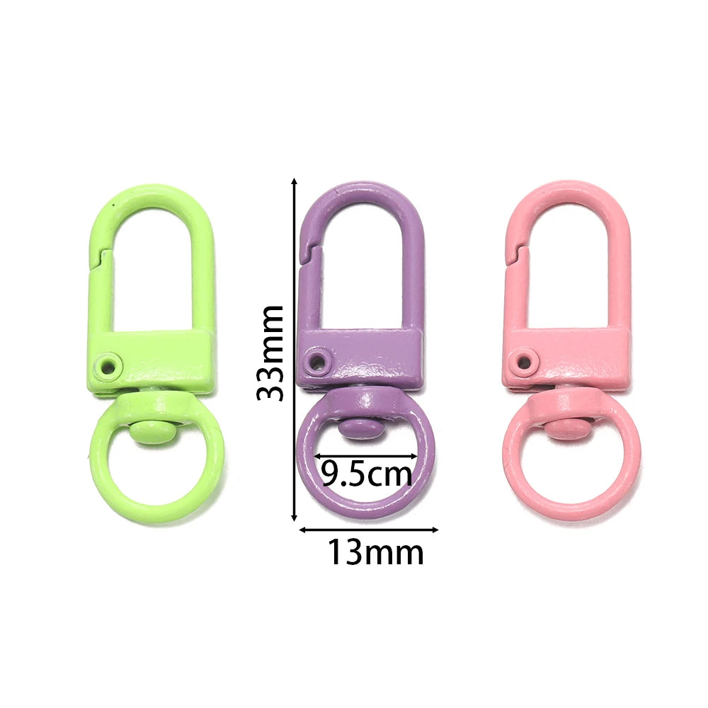 Colorful Alloy Snap Lobster Clasp Keychain Hooks Set - Smarsty