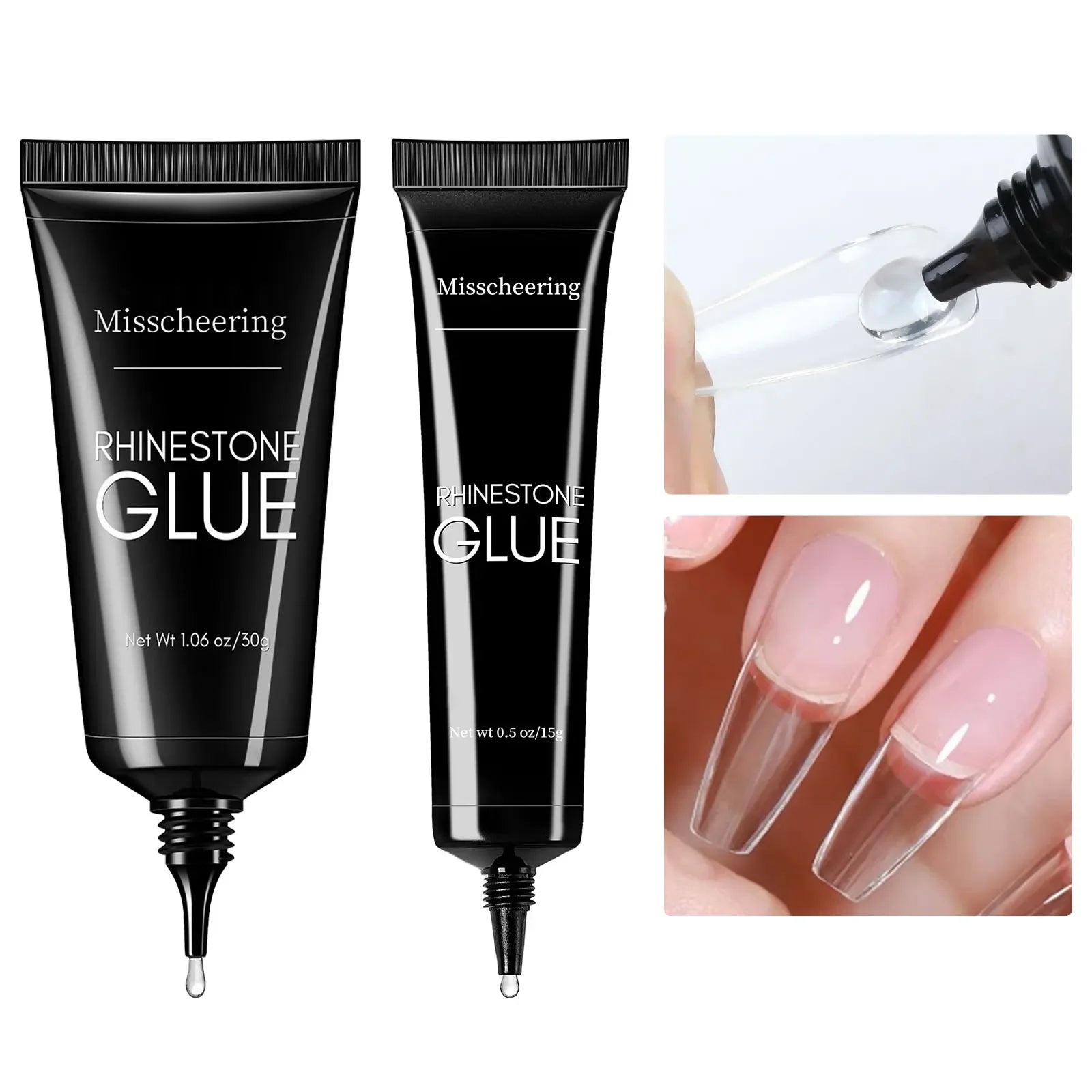 30g Nail Rhinestone Glue for Nails Super Strong Gel Nail Glue for Nail Charm 3D Nails Bling Gel Decoration Gem Nail Art Diamonds - Smarsty