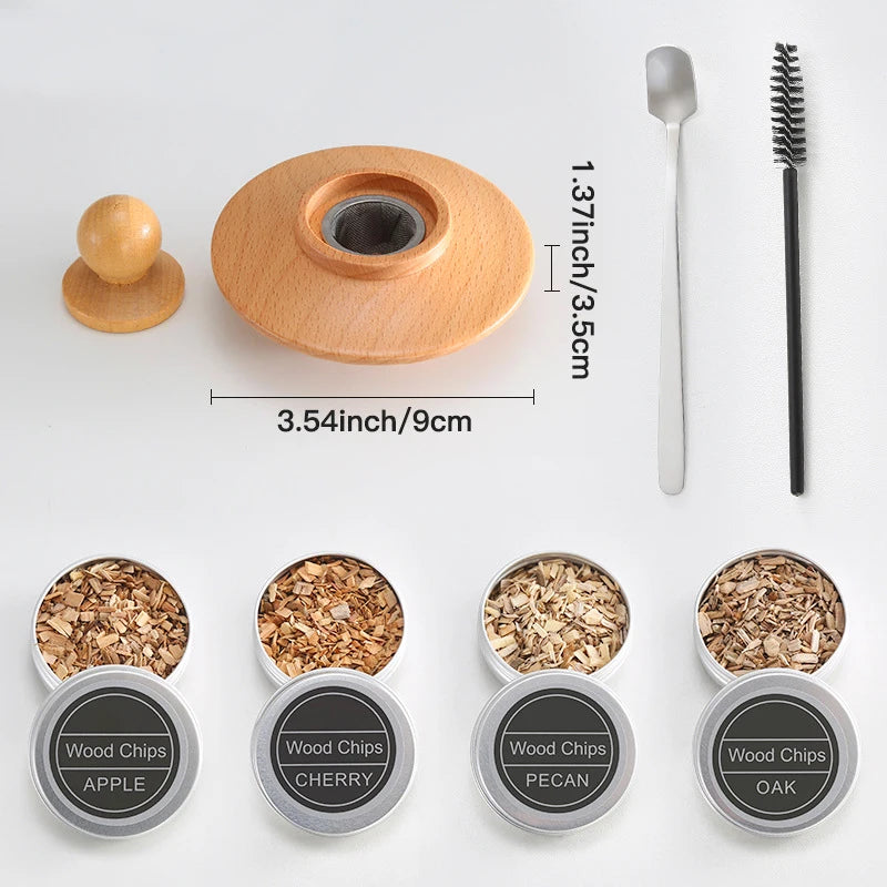 Wooden Cocktail Smoker Kit for Whiskey and Tequila - Smarsty
