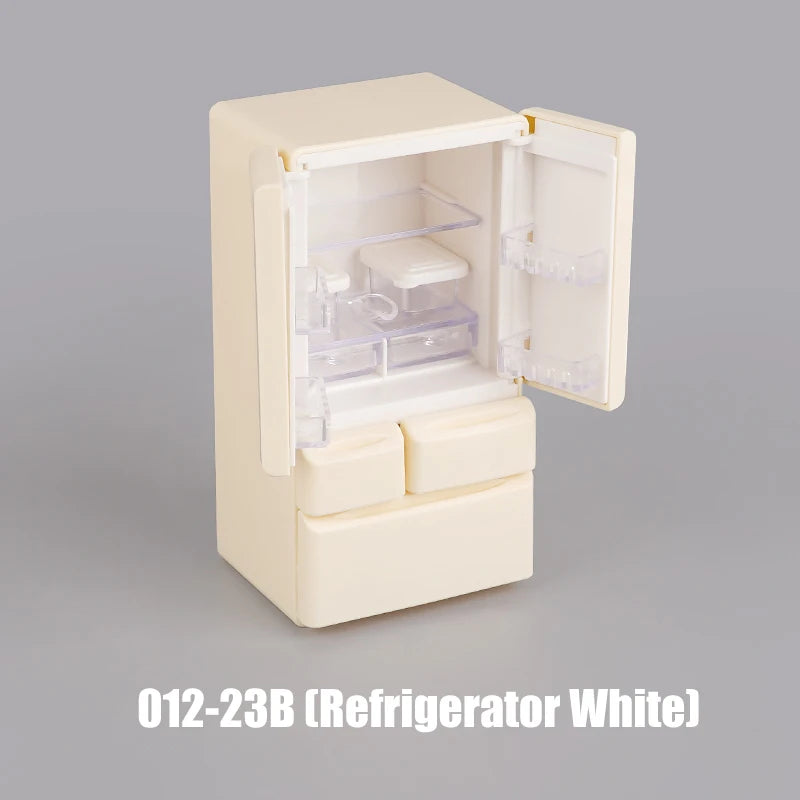 Dollhouse Furniture Kitchen Play Set Miniature Refrigerator 1:12 Mini Food Living Room Sofa Set Pretend Play Accessores Toy by Smarsty