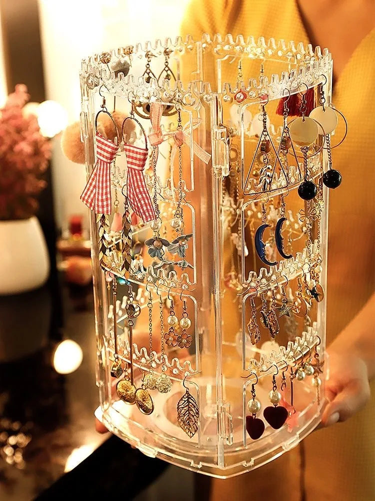Rotating Jewelry Display Rack for Earrings and Necklaces - Smarsty