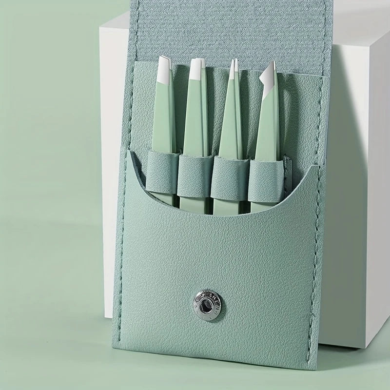 Stainless Steel Eyebrow Tweezers for Precise Hair Removal - Smarsty