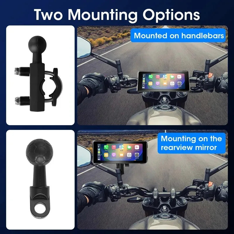 7 Inch Motorcycle GPS Navigation IP67 Waterproof CarPlay - Smarsty