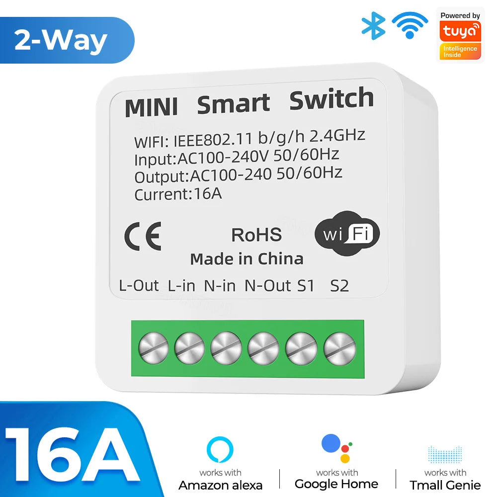 Tuya Zigbee WiFi Mini Smart Switch With Power Monitoring - Smarsty