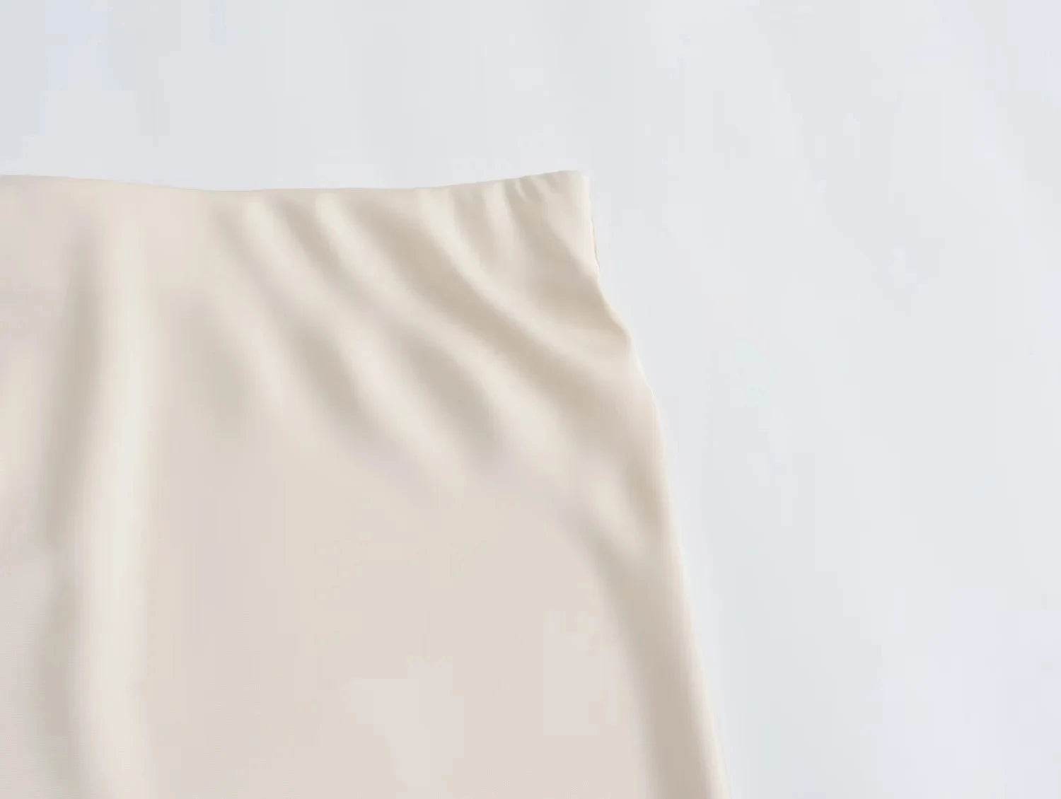 TRAFZA 2024 Y2K Casual Women Long Skirt Spring Elastic High Waisted A-Line Casual Female Satin Skirts High Street Lady Skirts - Smarsty
