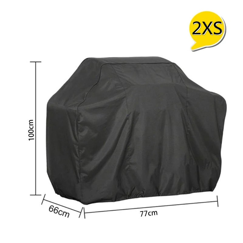 Black Waterproof BBQ Grill Cover for All Seasons - Smarsty