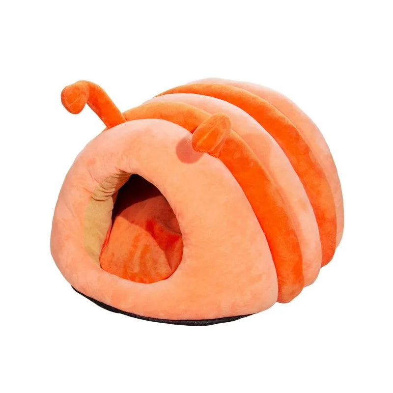 Warm Plush Cat Bed with Foldable Design - Smarsty