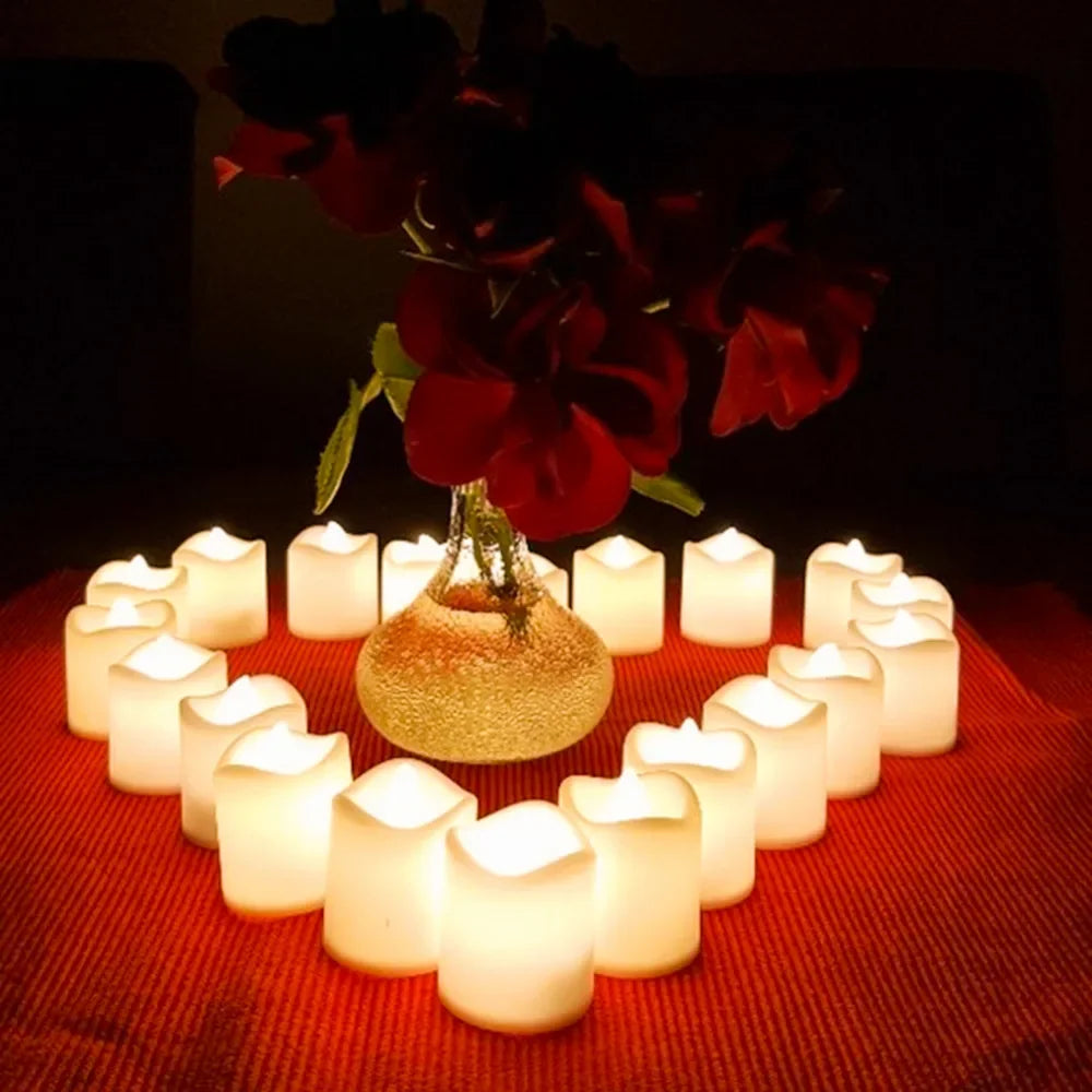 Flameless LED Electronic Candle Lights Creative Wishing Led Tea Lamp Warm White Halloween Wedding Christmas Decor Candle Light