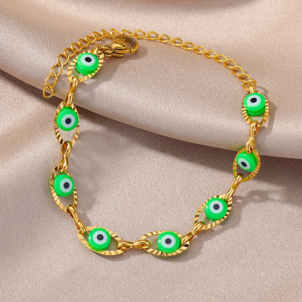 Gothic Rainbow Evil Eye Bracelet for Women - Smarsty