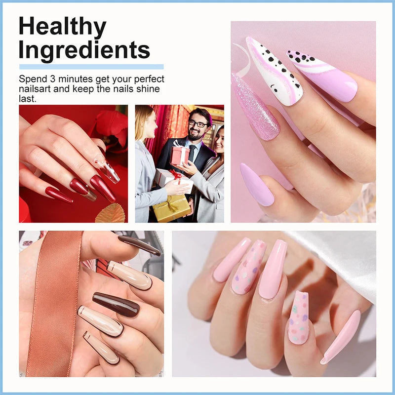 Nail Gel Polish Kit With LED Lamp 27 Colors - Smarsty