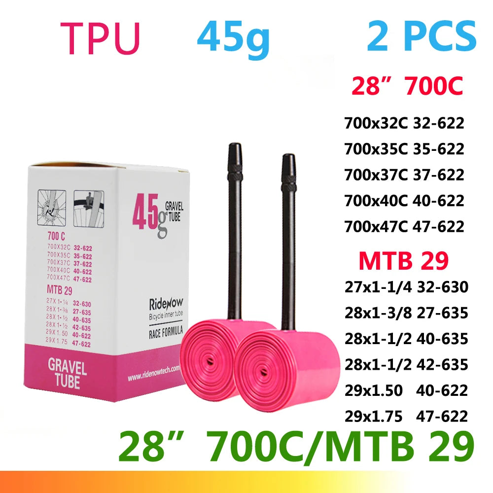 RideNow TPU Bike Inner Tube 700C 700x18 23 25 28 32 35 37 40 47C Road Bicycle Tire MTB Bike Camera 29x1.5 1.75 1.9 pneu aro - Smarsty